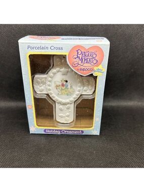 PRECIOUS Moments Peace on Earth cross ornament